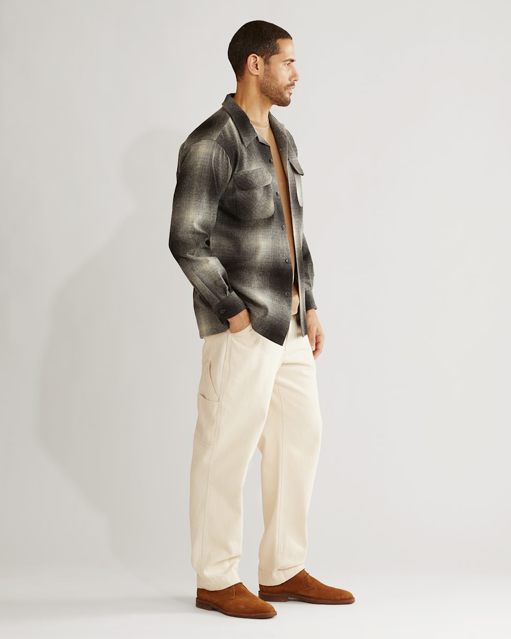 PENDLETON BOARD SHIRT BLACK/WHITE/GREY