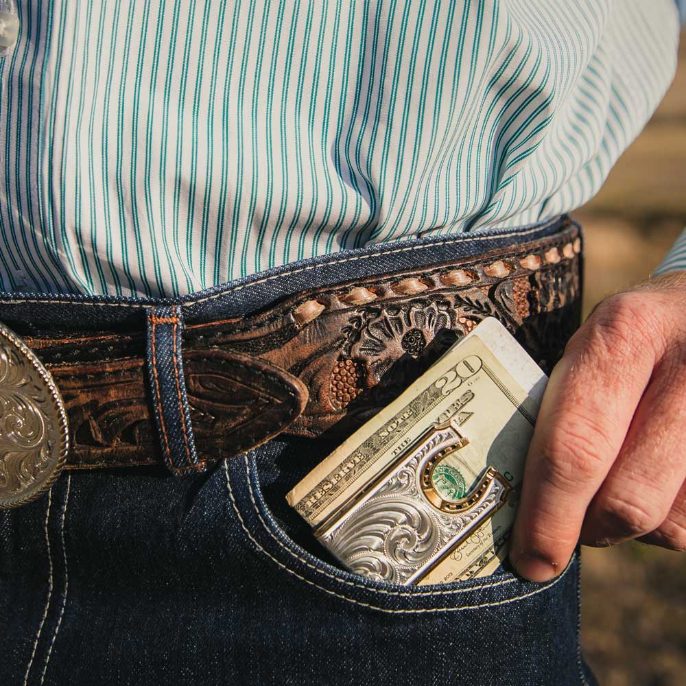 MONTANA SILVERSMITHS HORSESHOE MONEY CLIP