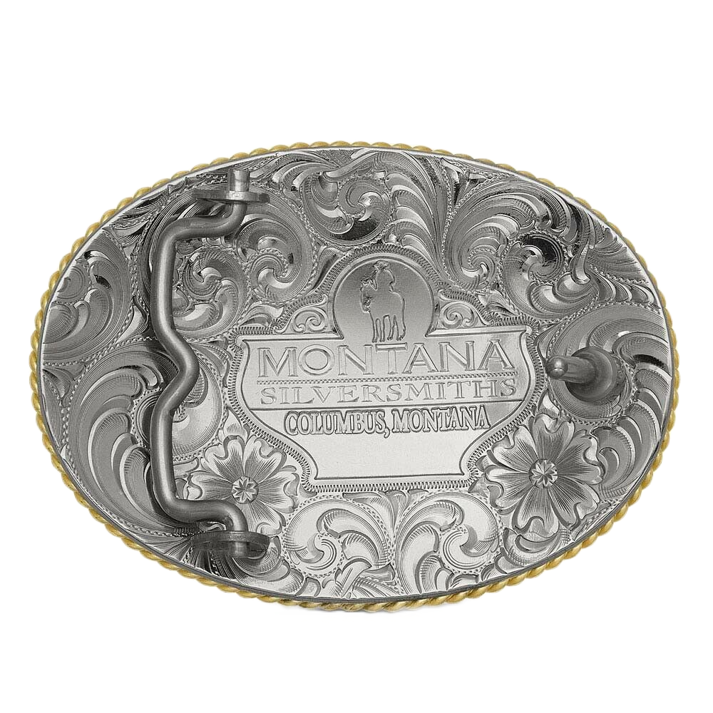 MONTANA SILVERSMITHS ON THE BANKS WITH DUCKS BELT BUCKLE