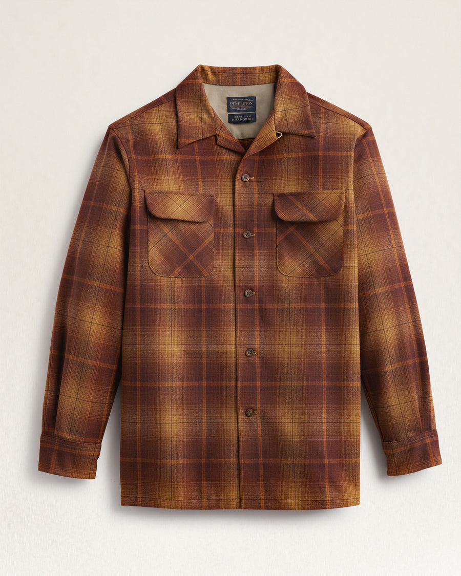 PENDLETON BOARD SHIRT GOLD/RUST OMBRE