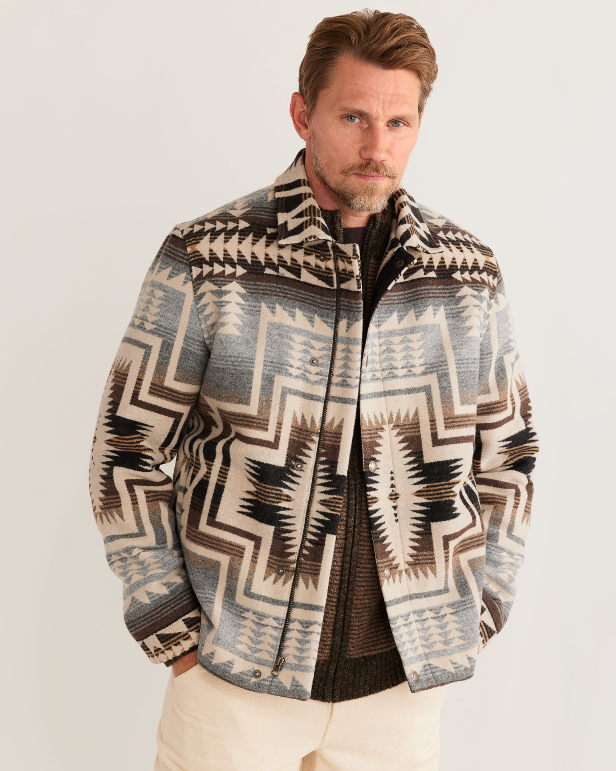 Pendleton Silverton Shearling Collar Wool-Coat