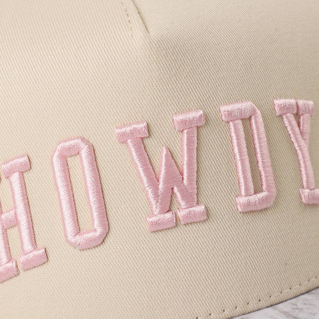 HOWDY Embroidered Two-Tone WHITE CAMO Trucker Hat: WHITE CAMO / One Size