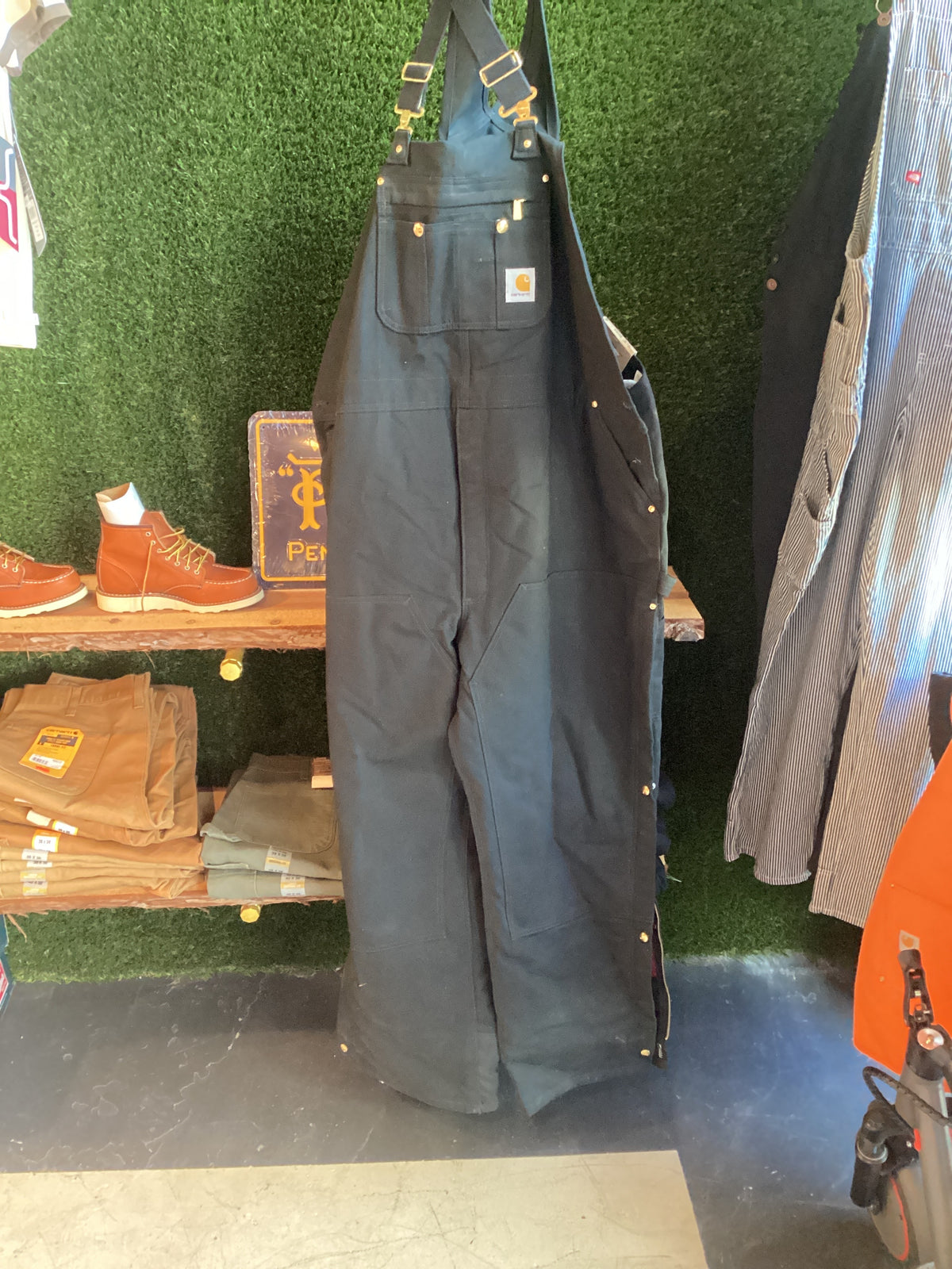 Carhartt Quilt Lined Zip to Thigh Bib Overalls