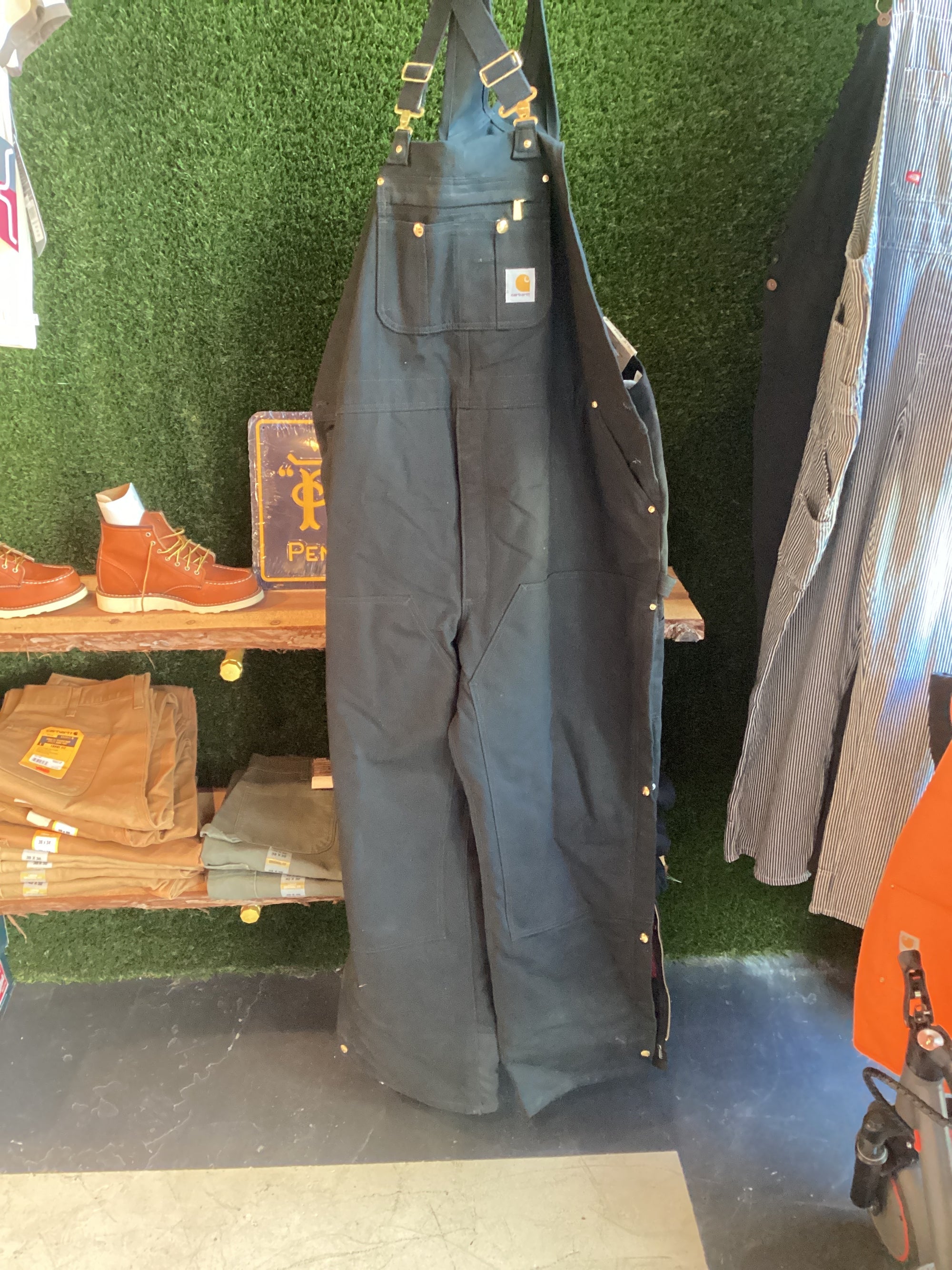 Carhartt Quilt Lined Zip to Thigh Bib Overalls