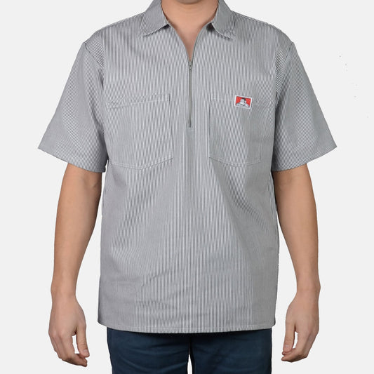 BEN DAVIS 1/2 ZIP HICKORY