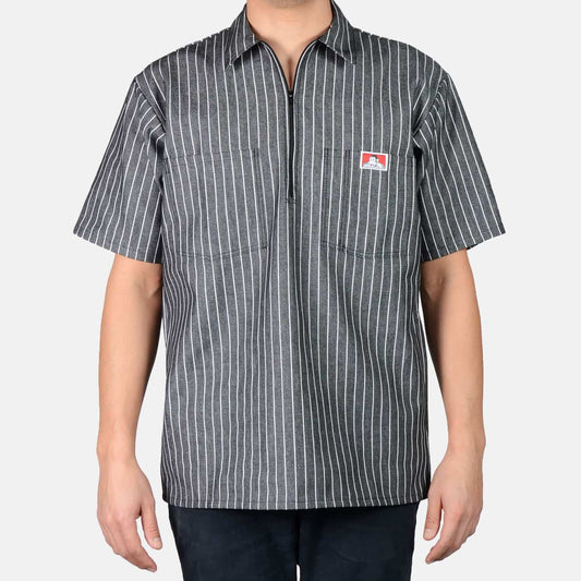 BEN DAVIS 1/2 ZIP BUTCHER BLACK