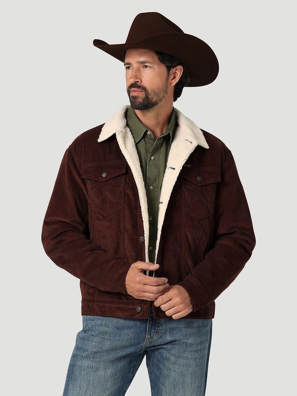 Wrangler Corduroy Jacket Sherpa Lined