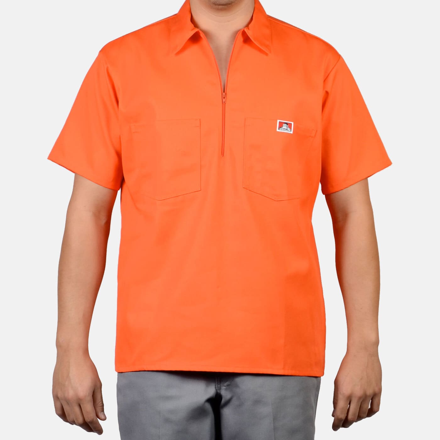 BEN DAVIS 1/2 ZIP ORANGE