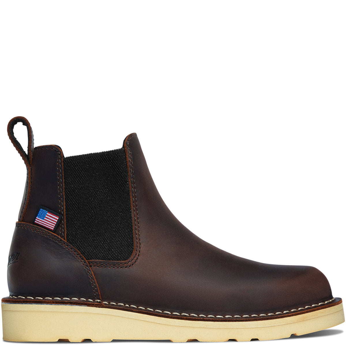 danner bull run chelsea tobacco 6" Steel Toe Work Boots for Men - Full-Grain Leather, with Oil and Slip-Resistant Wedge Outsole, EH Resistant, and Made in USA, Unlined Leather Upper Lighter weight with cool comfort in warmer temperatures Danner Women's Bull Run Chelsea