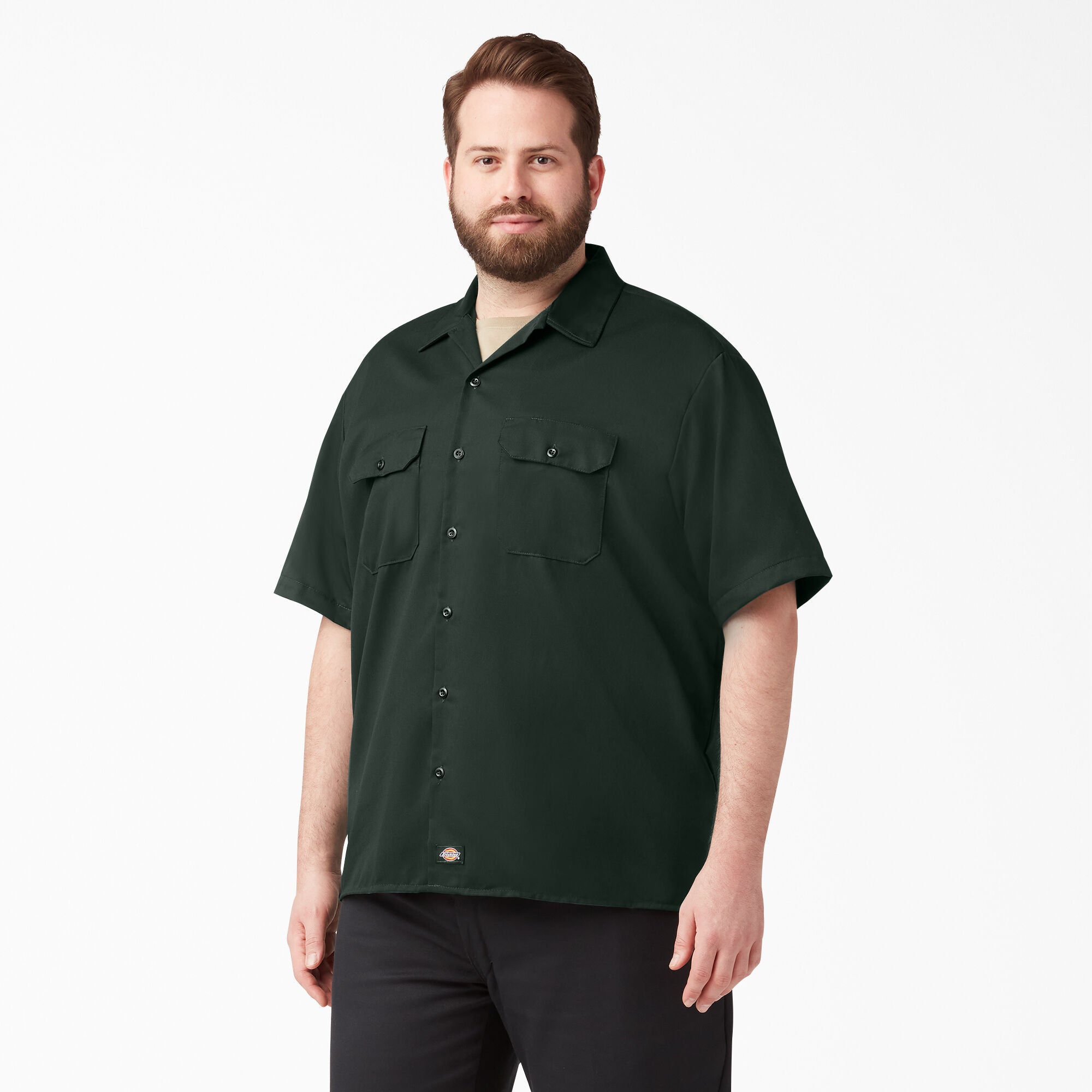 Dickies Short Sleeve Work Shirt, Hunter Green