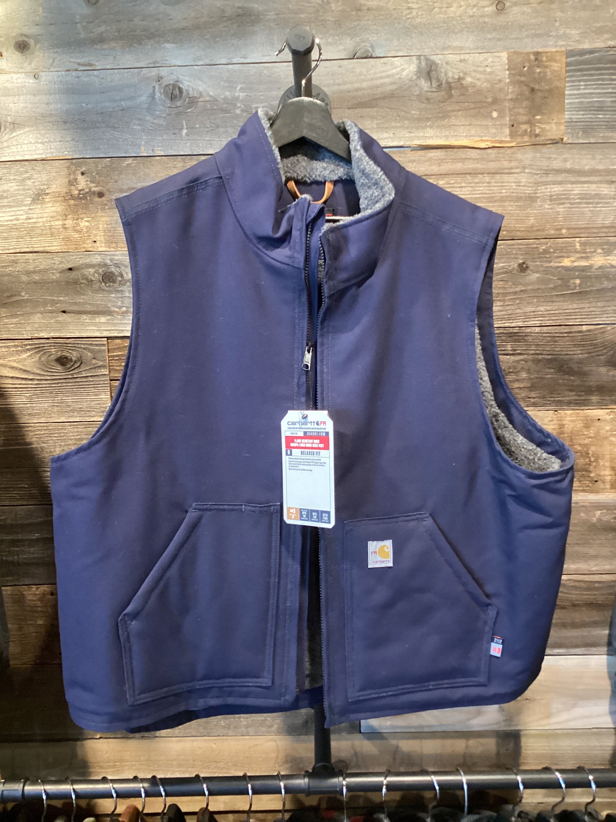FR Duck Sherpa-Lined Mock Neck Vest