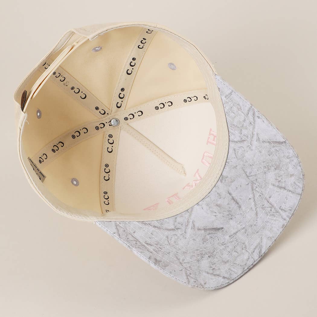 HOWDY Embroidered Two-Tone WHITE CAMO Trucker Hat: WHITE CAMO / One Size