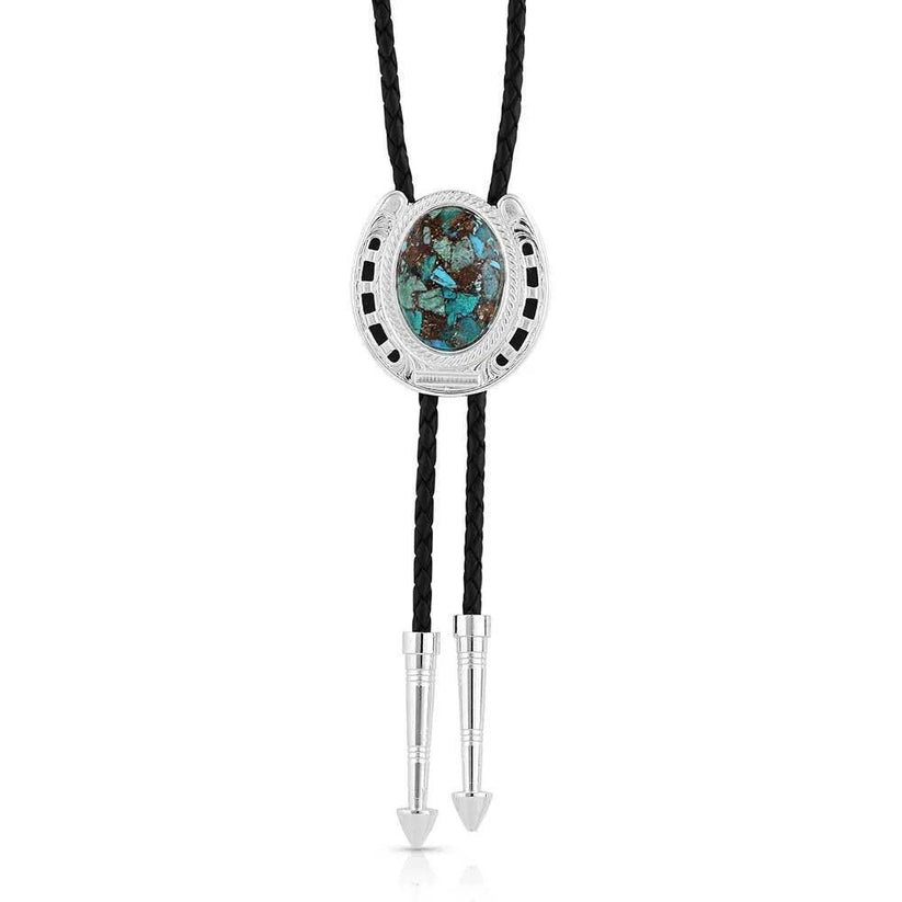 MONTANA SILVERSMITHS THE PIONEERS TURQOUISE BOLO TIE