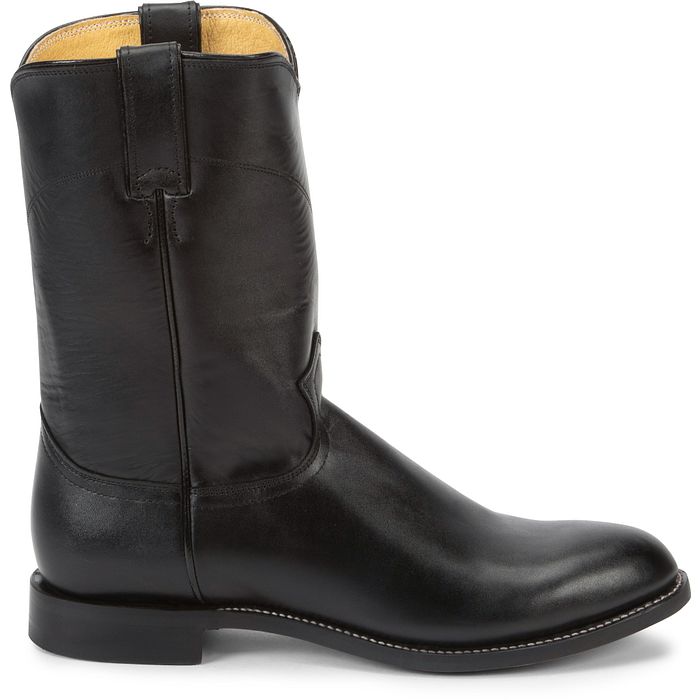 JUSTIN JACKSON 10" ROPER BOOT BLACK