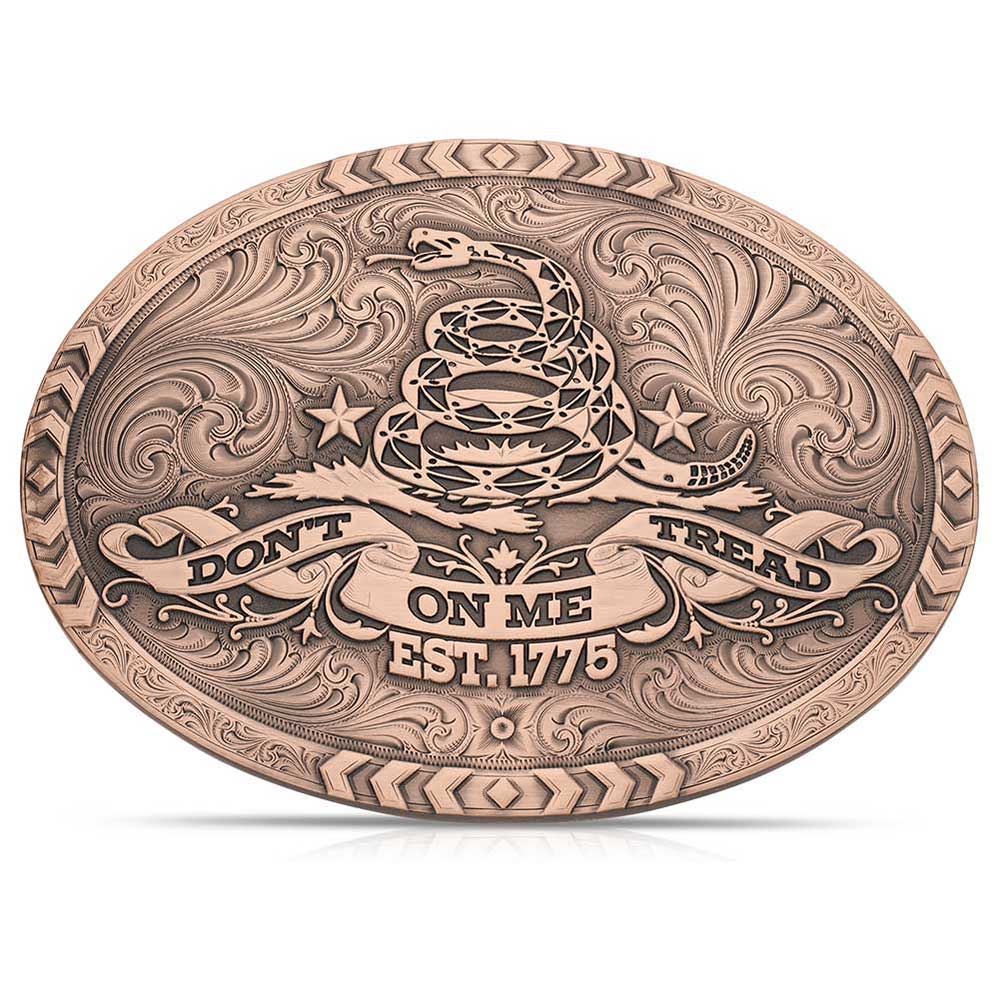 MONTANA SILVERMITHS BRONZE GADSDEN BELT BUCKLE - The Blue Ox 916
