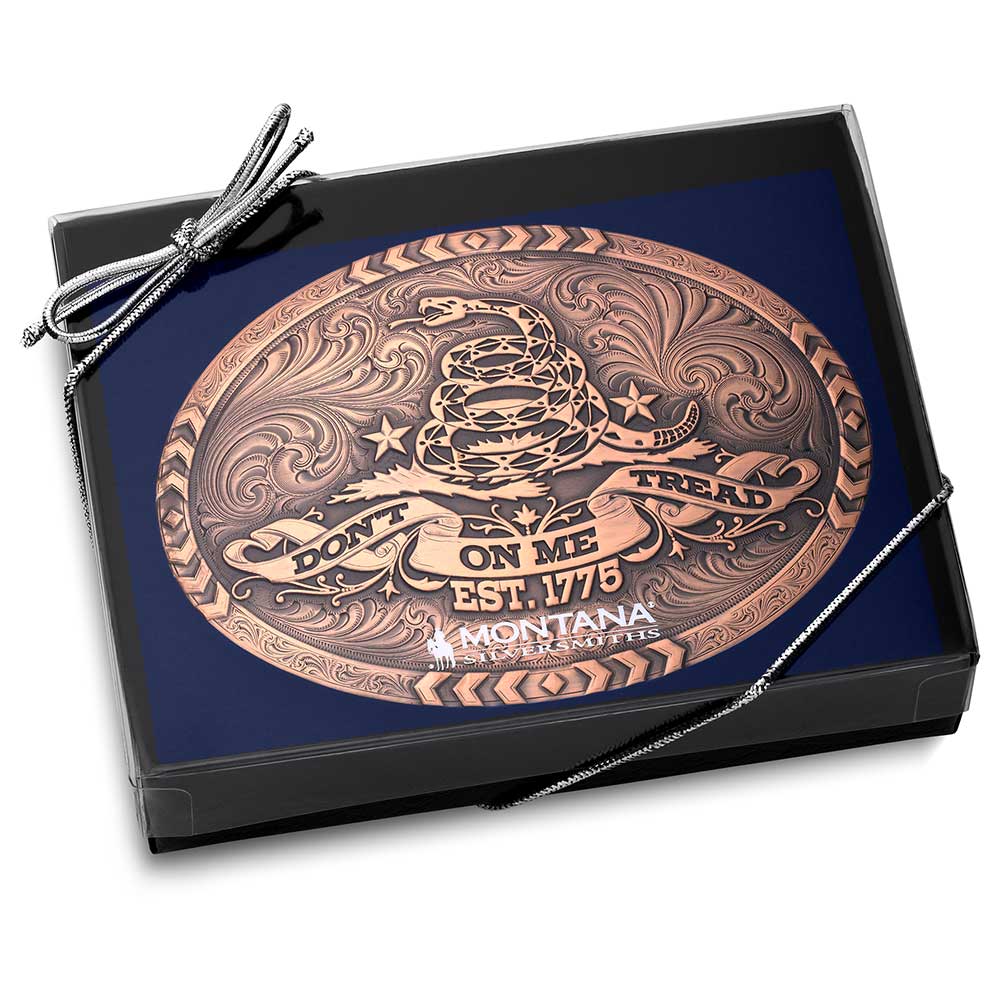 MONTANA SILVERMITHS BRONZE GADSDEN BELT BUCKLE