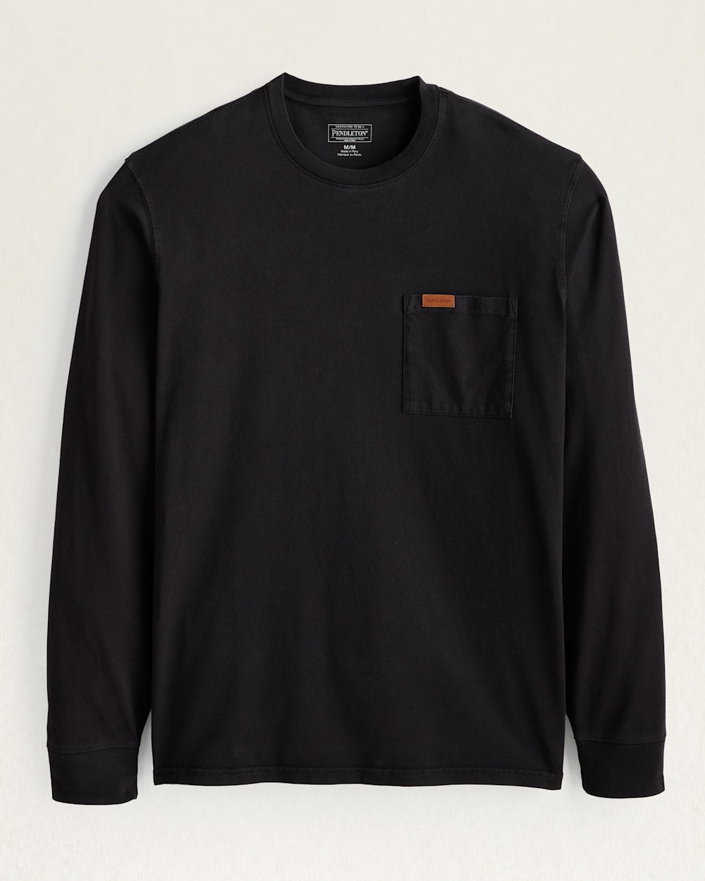 PENDLETON LONG SLEEVE DESCHUTES POCKET TEE BLACK