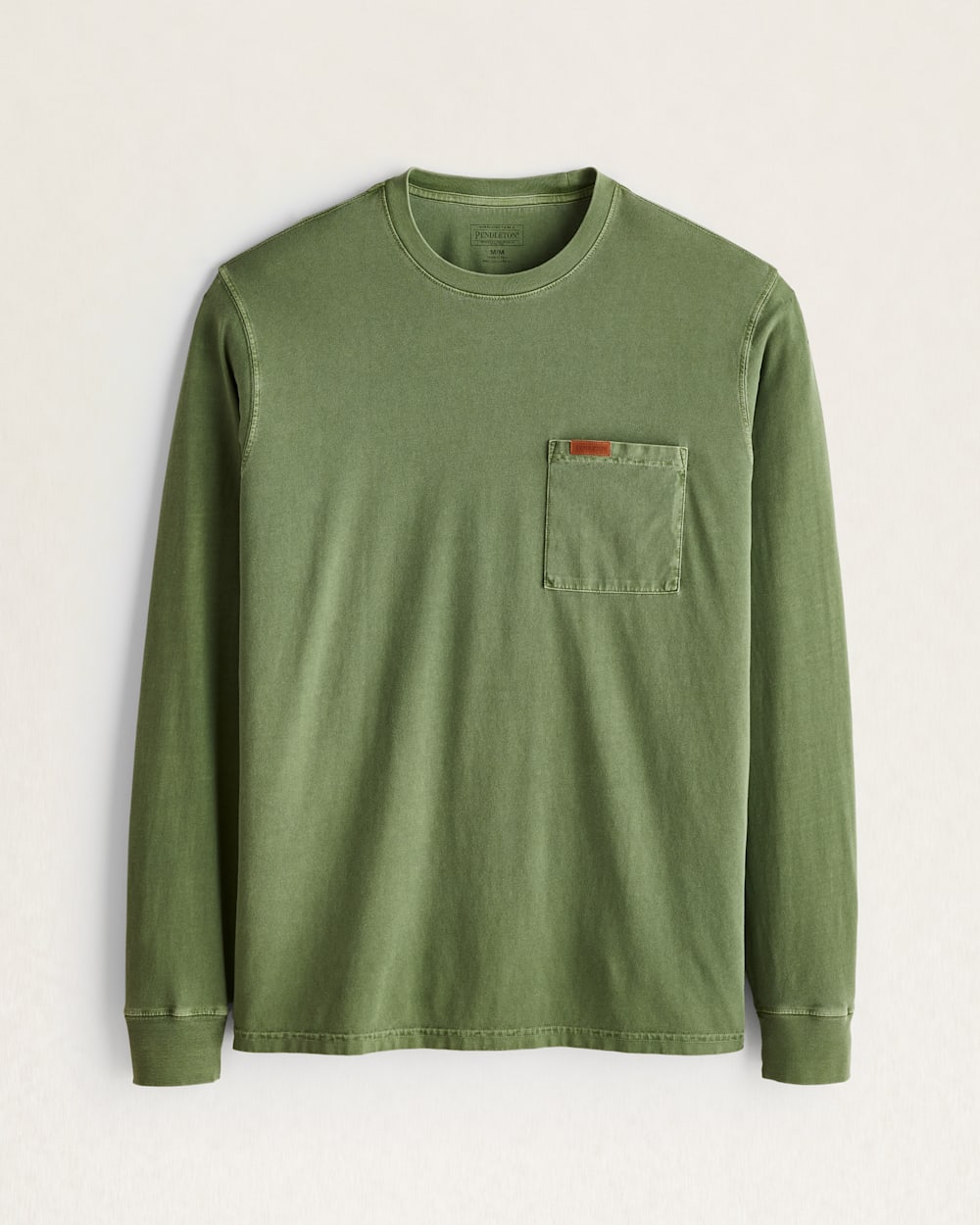 PENDLETON LONG SLEEVE DESCHUTES POCKET TEE FERN GREEN