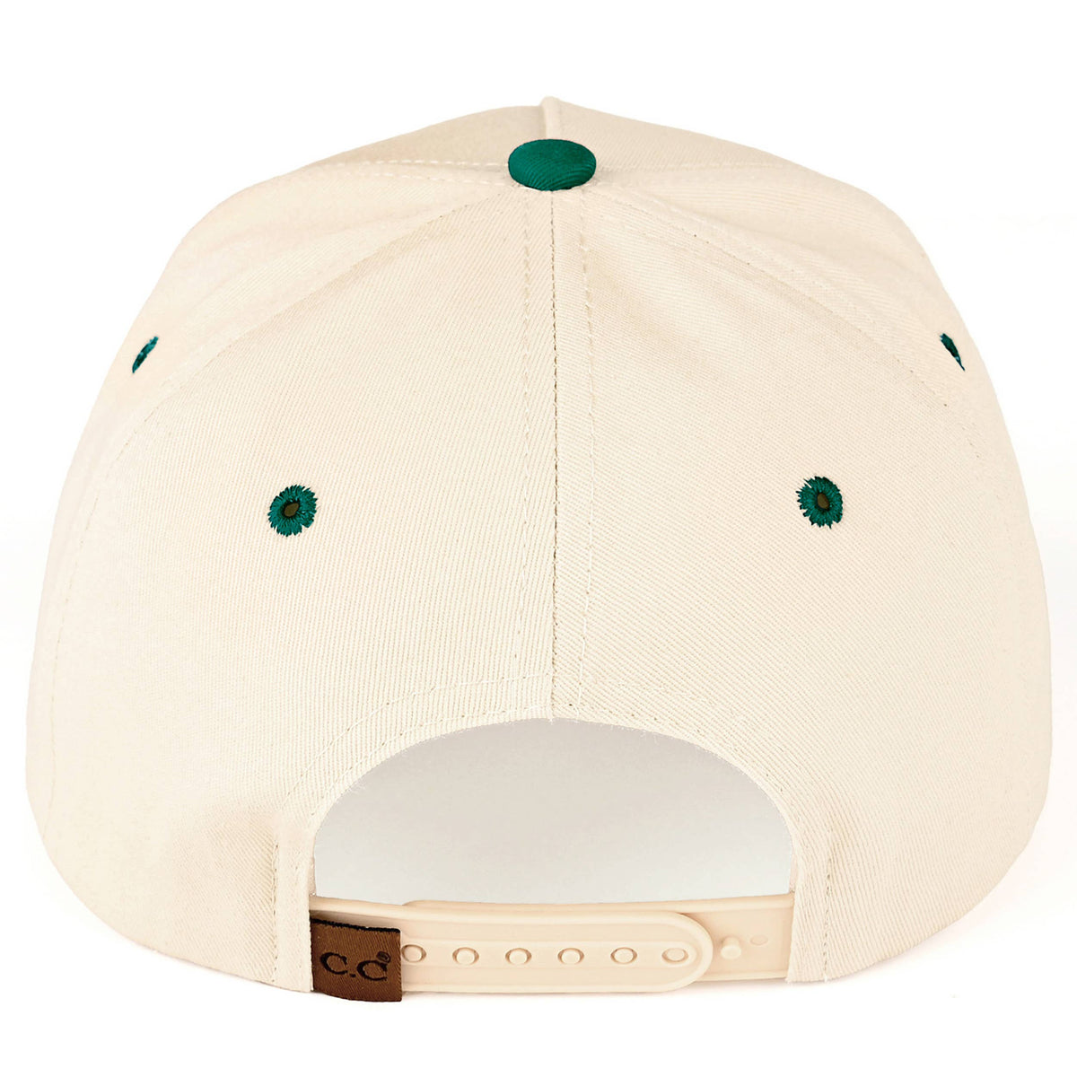 C.C AMERICAN HONEY Letter embroidered Trucker Hat: Dark Green