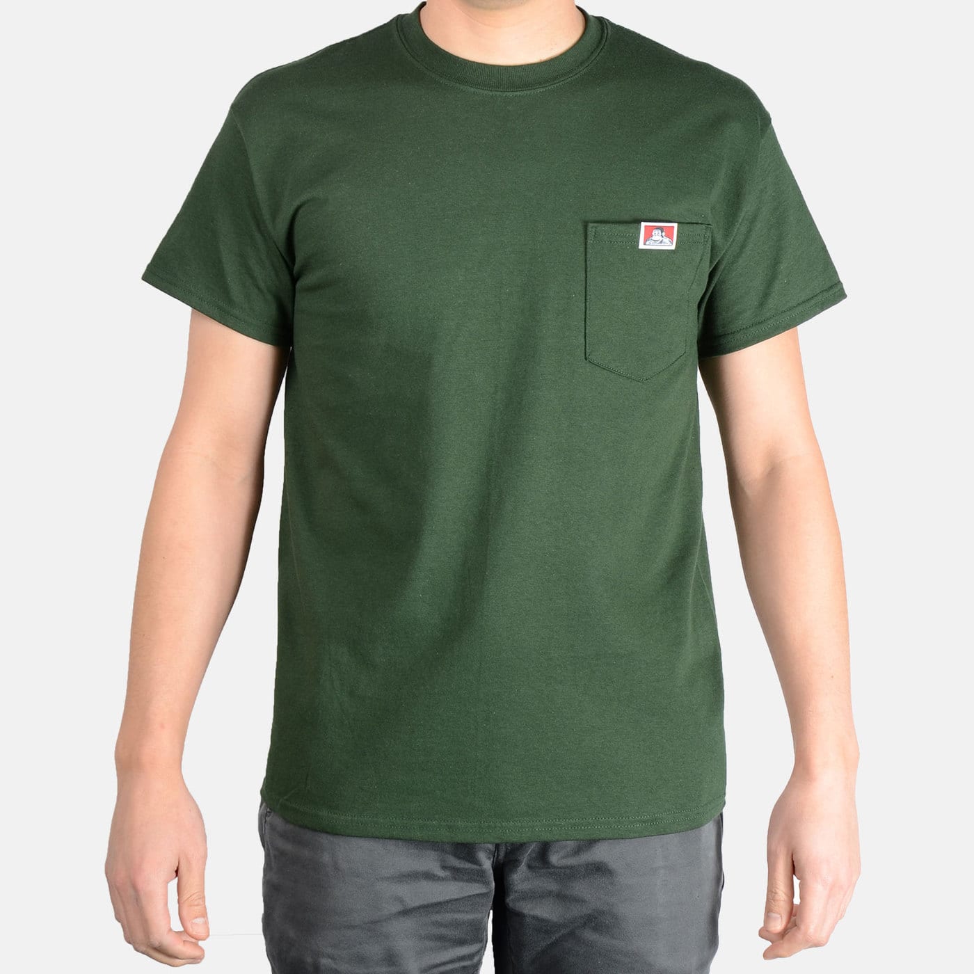 BEN DAVIS POCKET TEE HUNTER GREEN