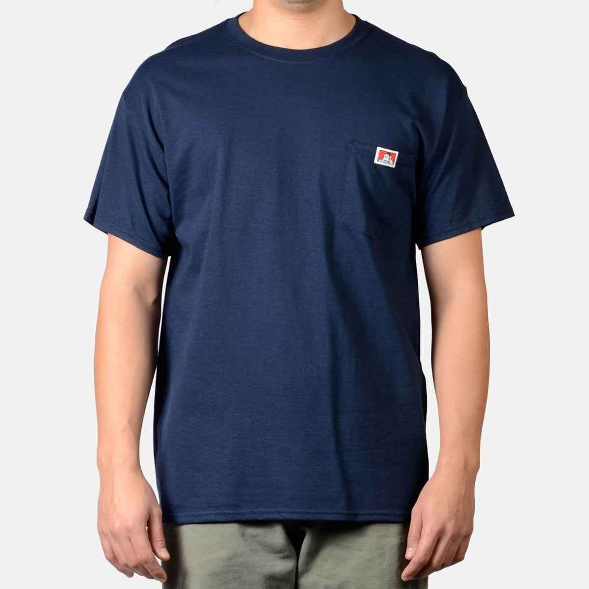 BEN DAVIS POCKET TEE NAVY