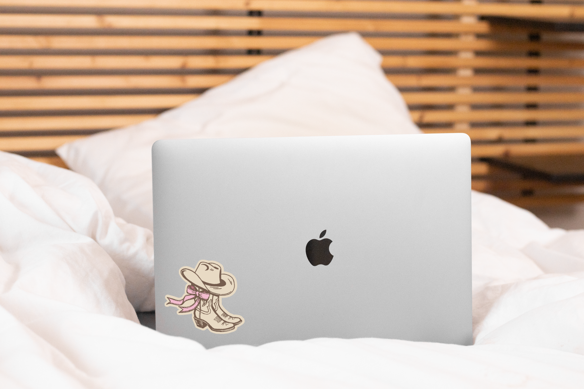 Coquette Boots Sticker - cowgirl, west, girl, girly, bow