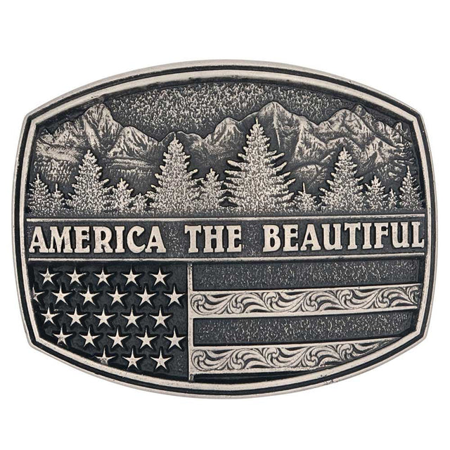 MONTANA SILVERSMITHS AMERICA THE BEAUTIFUL BELT BUCKLE