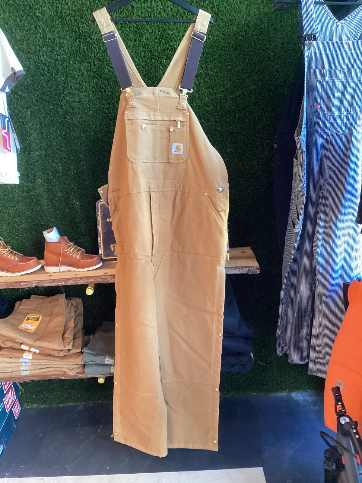 Carhartt Quilt Lined Zip to Thigh Bib Overalls