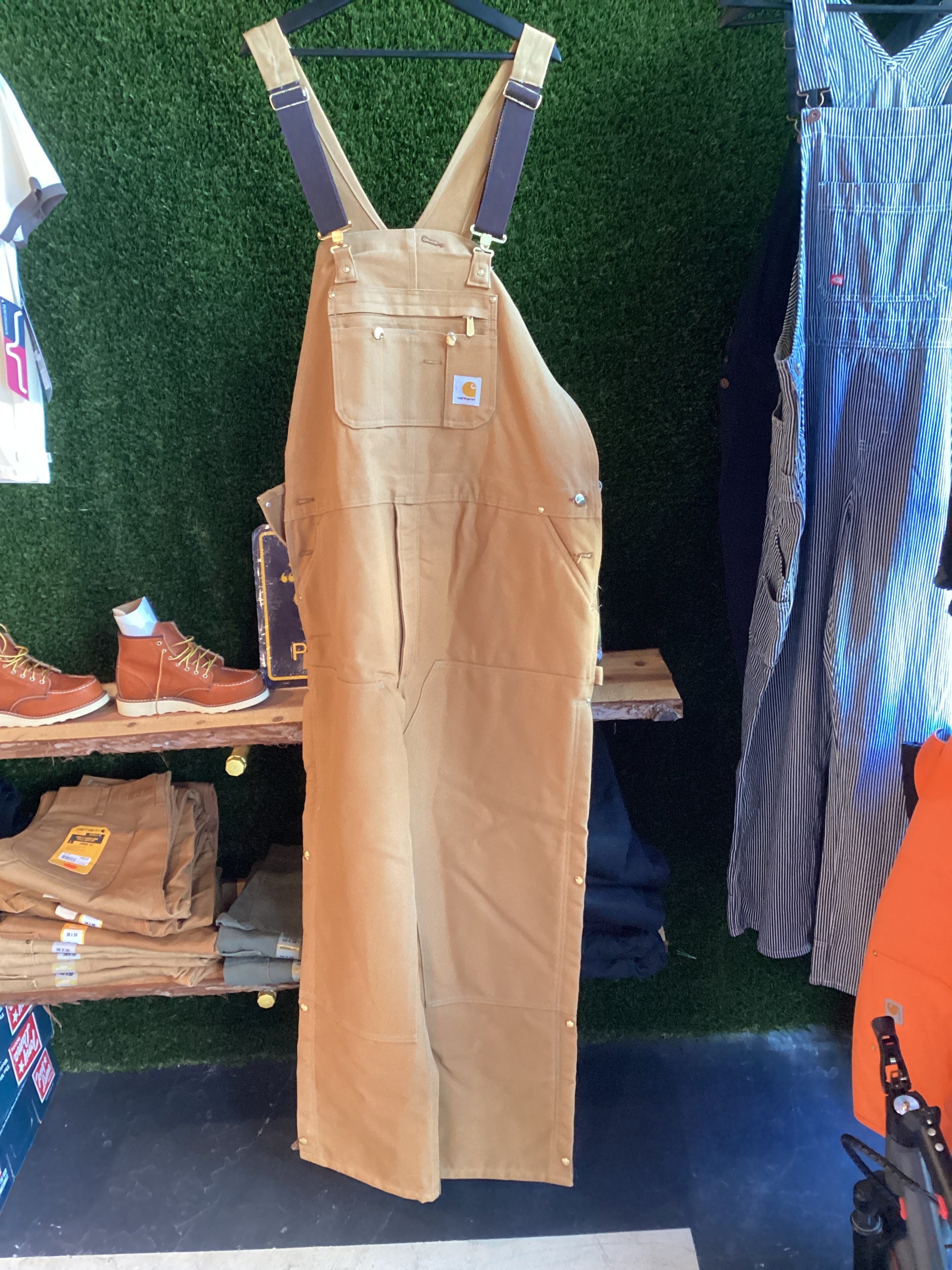 Carhartt Quilt Lined Zip to Thigh Bib Overalls