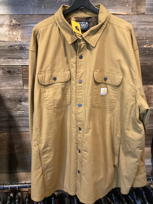 Carhartt Rugged Flex Relaxed Fit Canvas Fleece-Lined Shirt Jacket