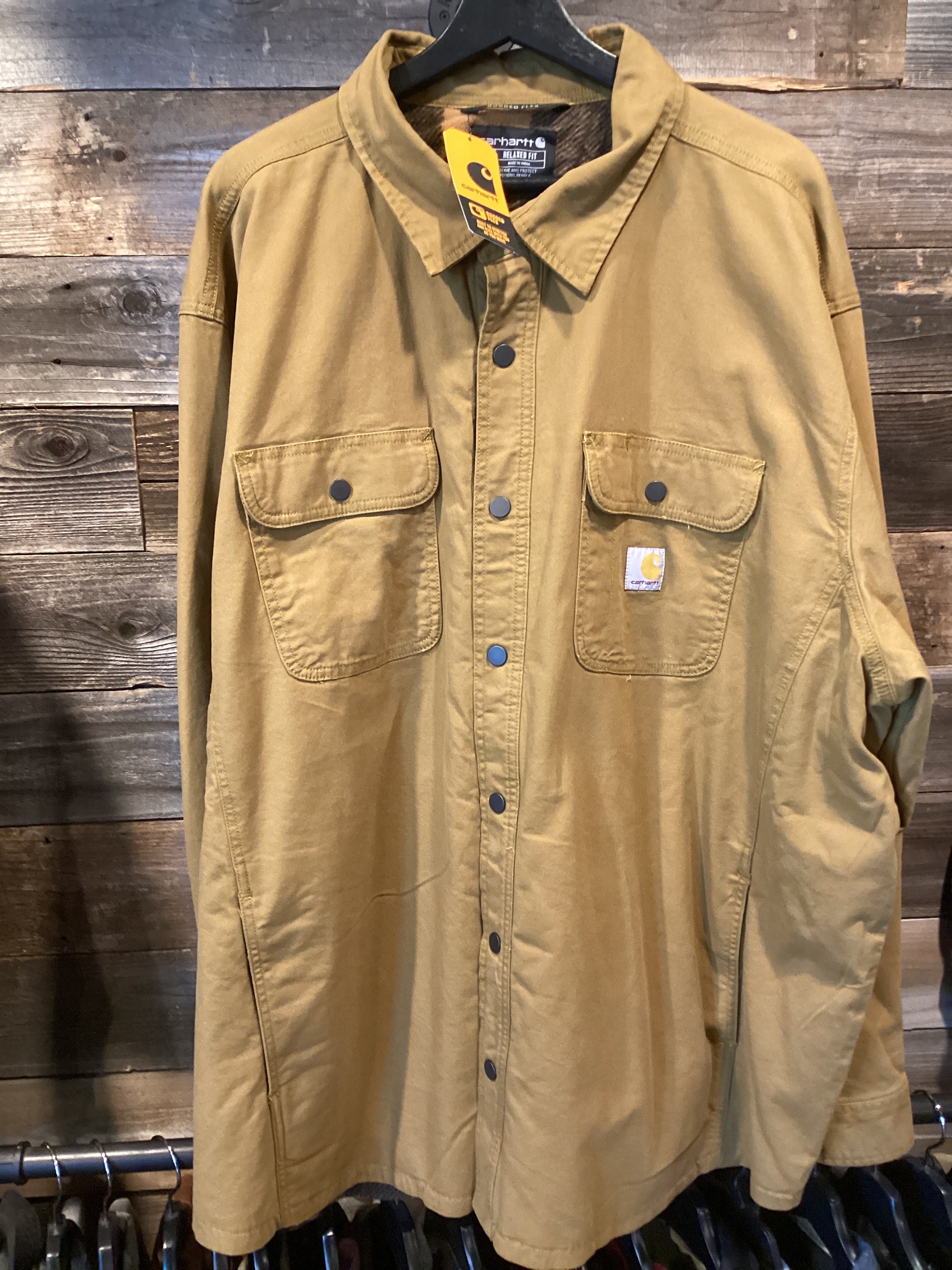 Carhartt Rugged Flex Relaxed Fit Canvas Fleece-Lined Shirt Jacket