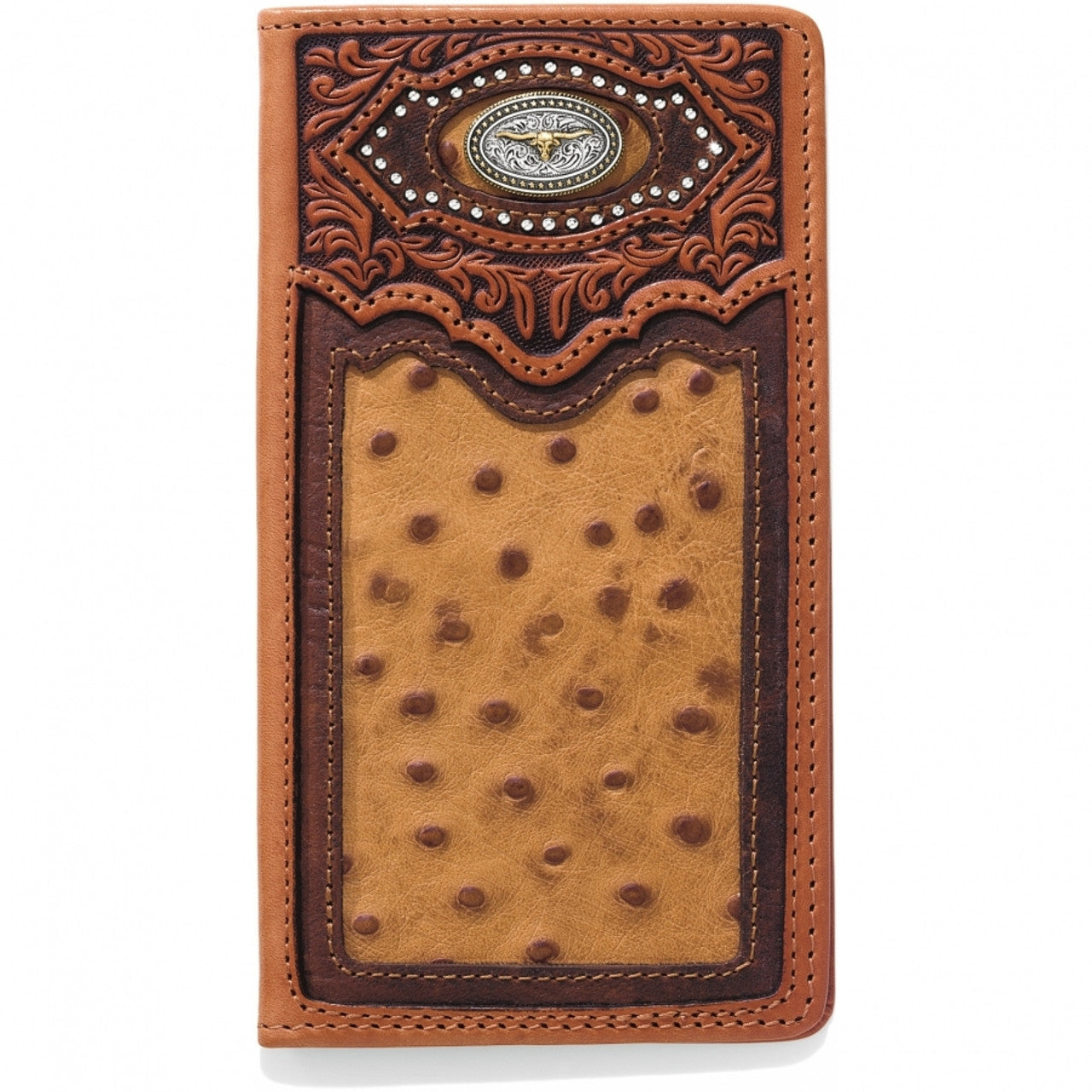 SILVER CREEK CATTLE DRIVEN CHECKBOOK WALLET TAN