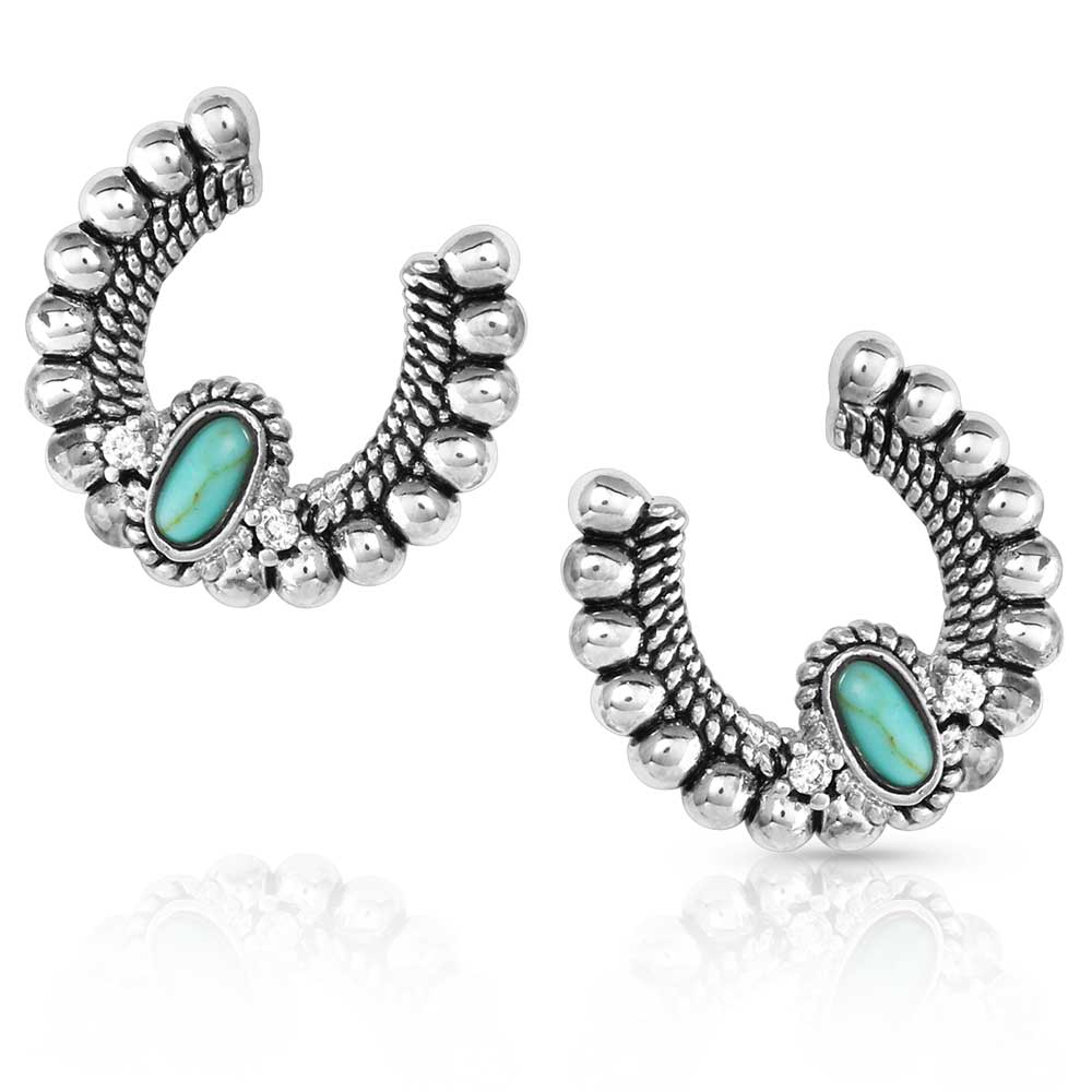 Montana Silversmith Turquoise Sterling Silver Hoop Earrings