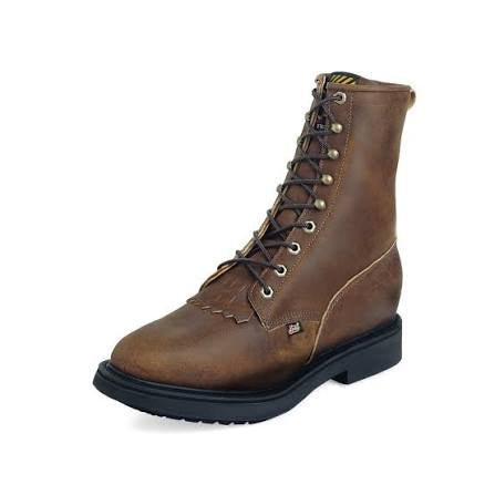 JUSTIN CONDUCTOR Brown 8"BOOT