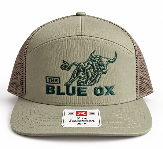 Blue Ox Green Richardson 7 Panel Hat
