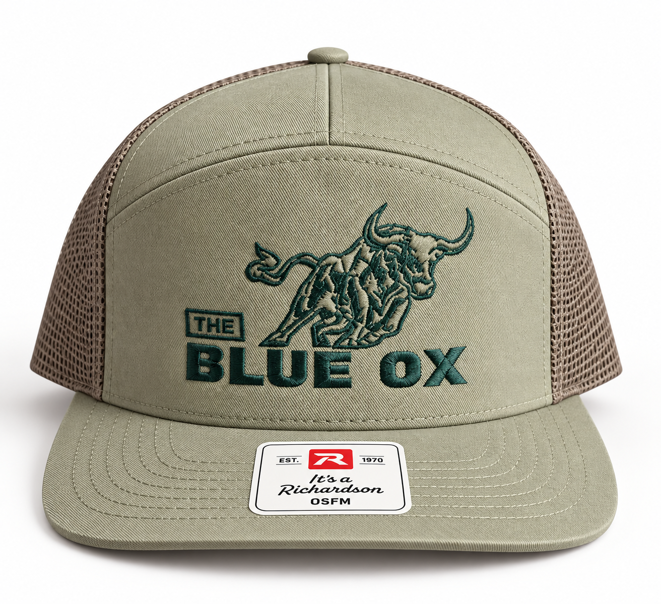 Blue Ox Green Richardson 7 Panel Hat