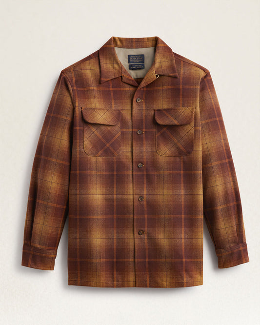PENDLETON BOARD SHIRT GOLD/RUST OMBRE