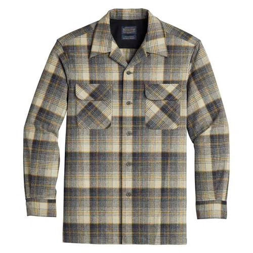Pendleton Board Shirt -  Ivory Mix/Slate Ombre