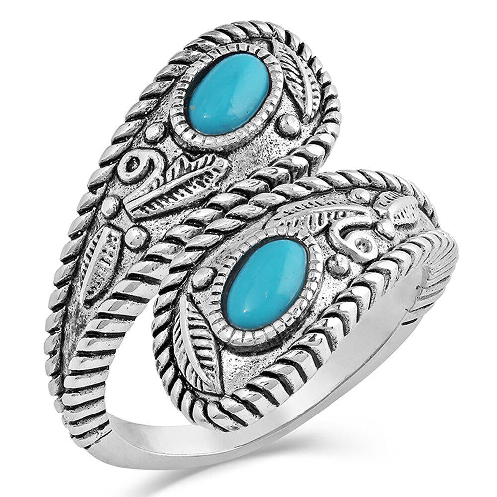 MONTANA SILVERSMITHS BALANCING THE WHOLE TURQUOISE OPEN RING