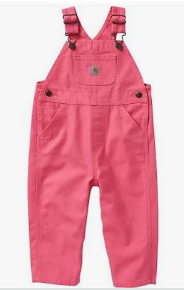 Girls' Loose Fit Canvas Bib Overall