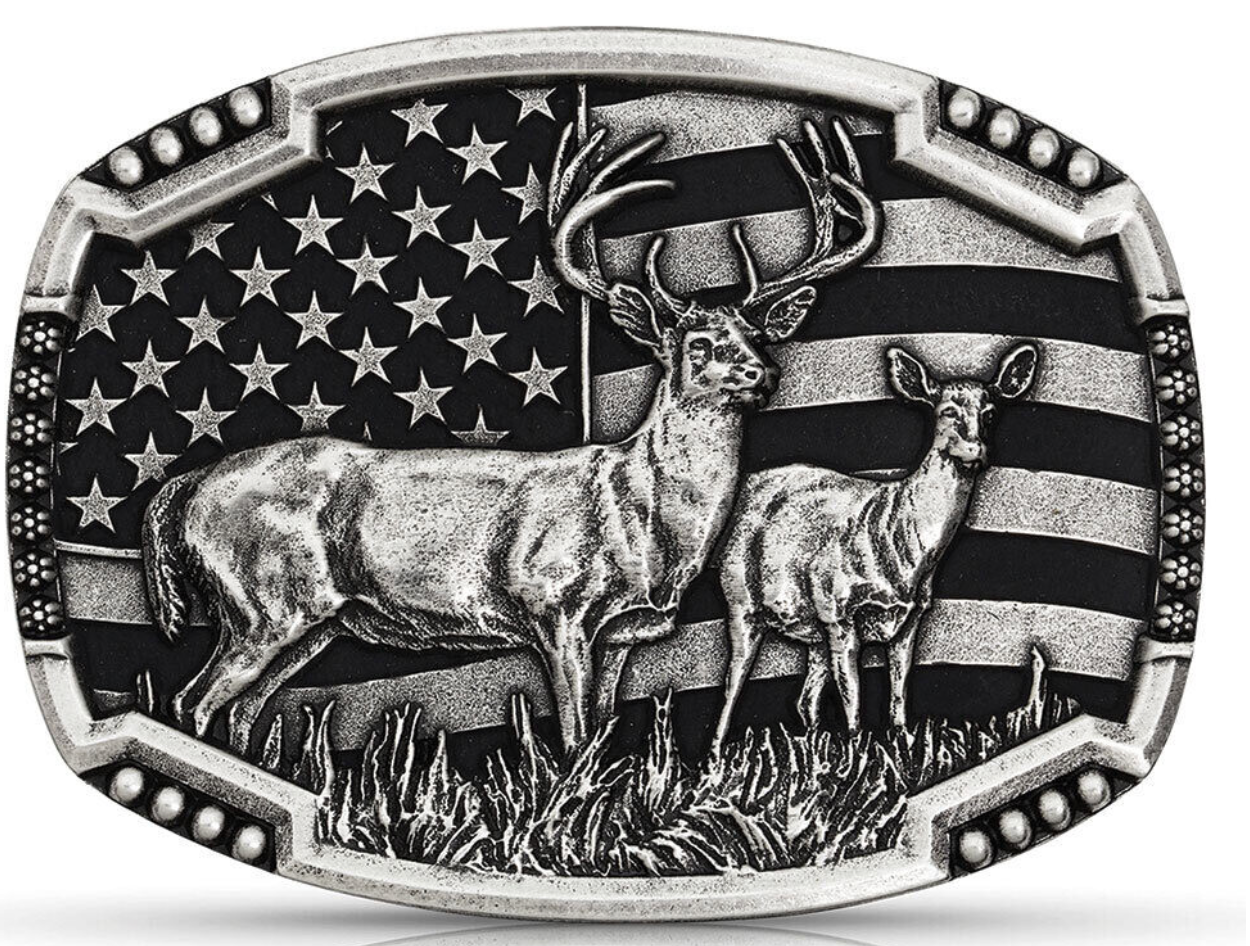 Matched Pair Deer Buckle
