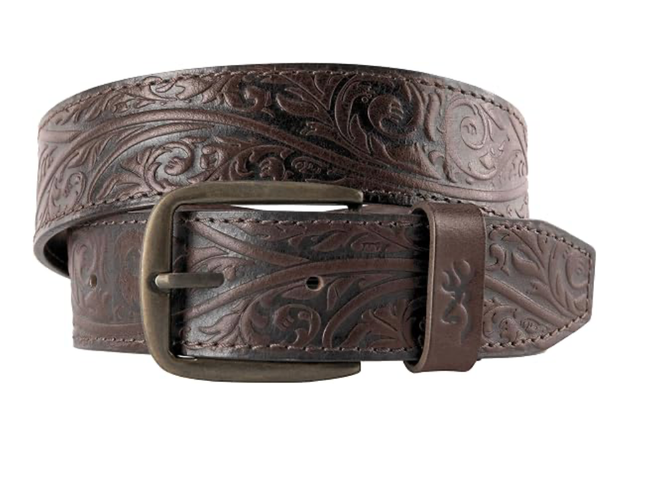 Browning Men's Rugged Leather Casual Belt