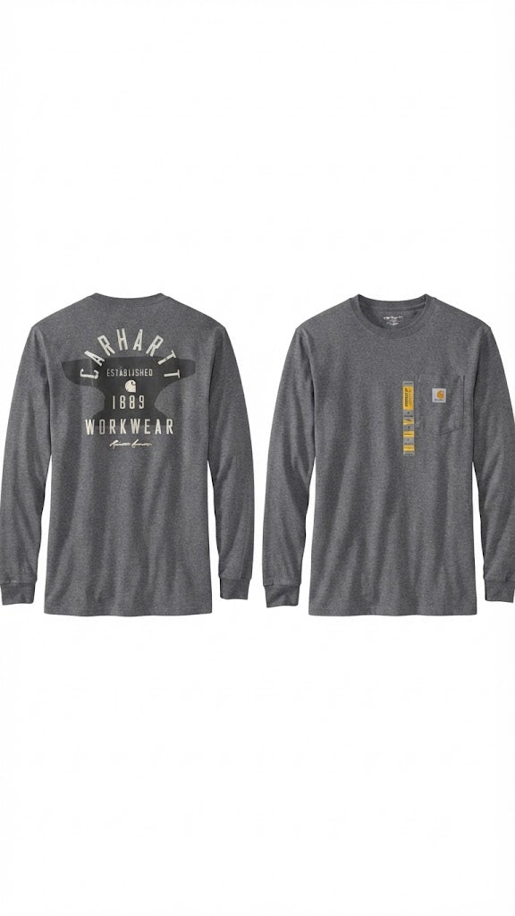Carhartt Long Sleeve - Grey W/ Avil Artwork
