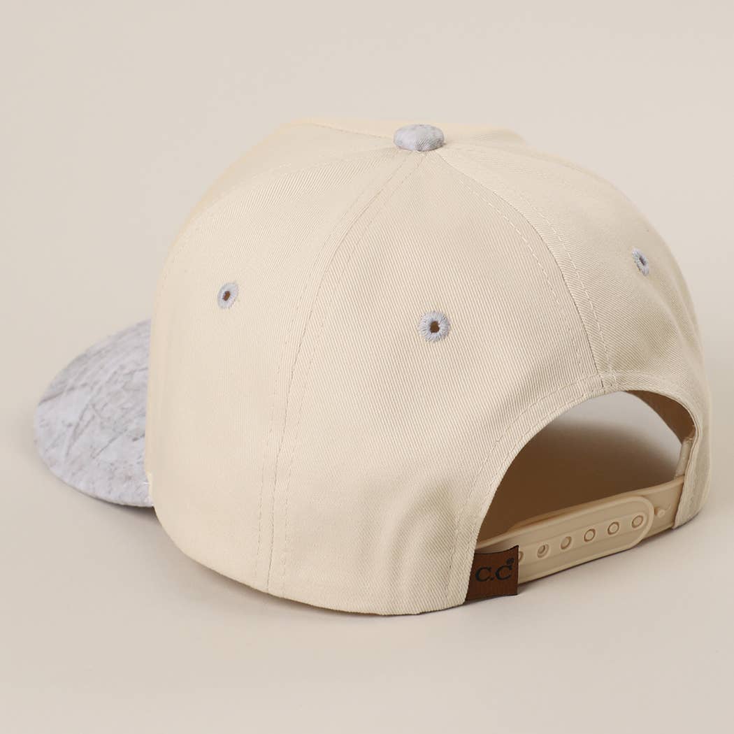 HOWDY Embroidered Two-Tone WHITE CAMO Trucker Hat: WHITE CAMO / One Size