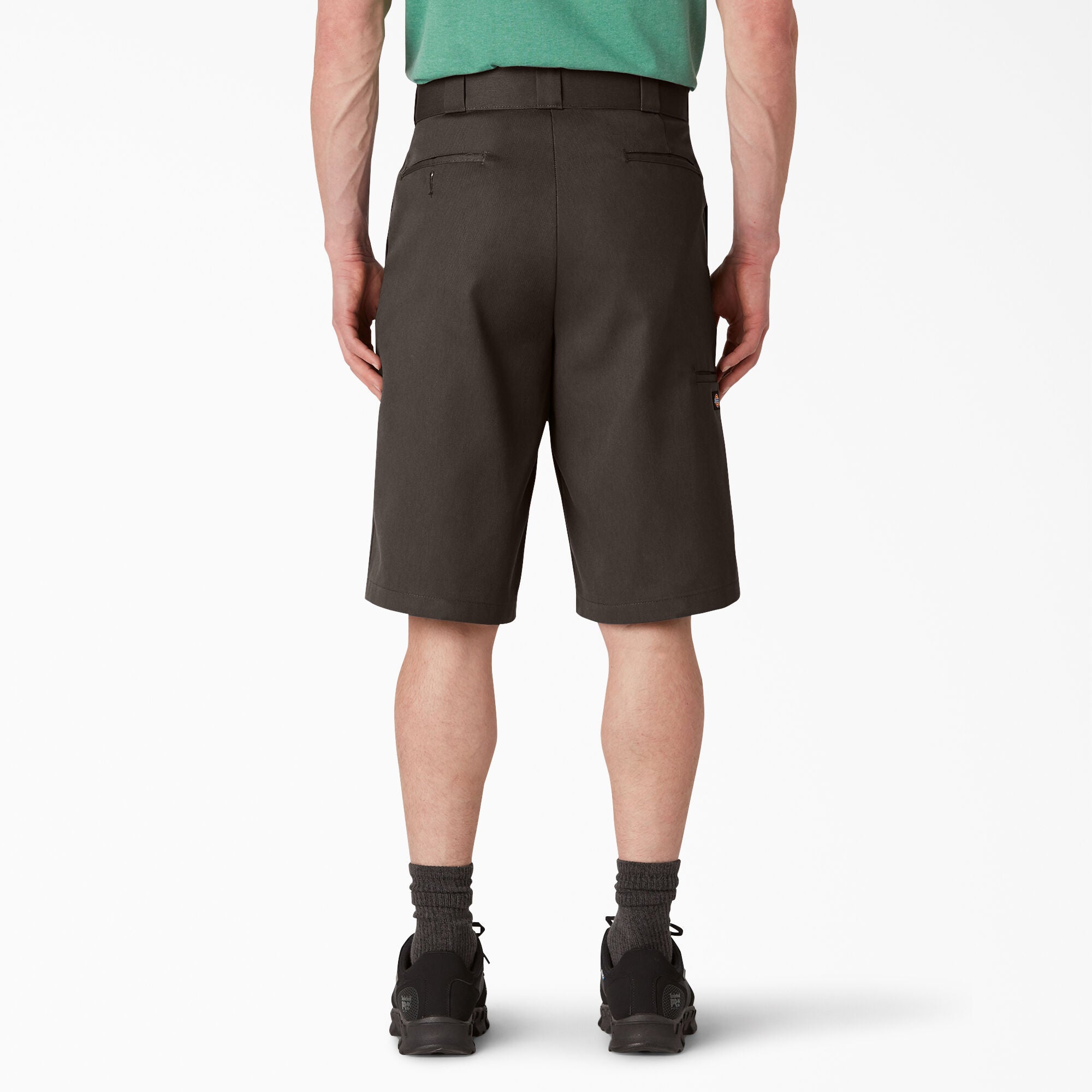 Dickies Loose Fit Flat Front Work Shorts, 13", Dark Brown