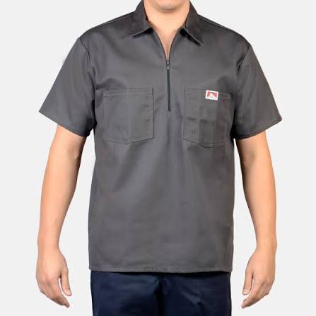 BEN DAVIS 1/2 ZIP GREY