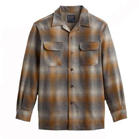 Pendleton Board Shirt Taupe/Copper Ombre