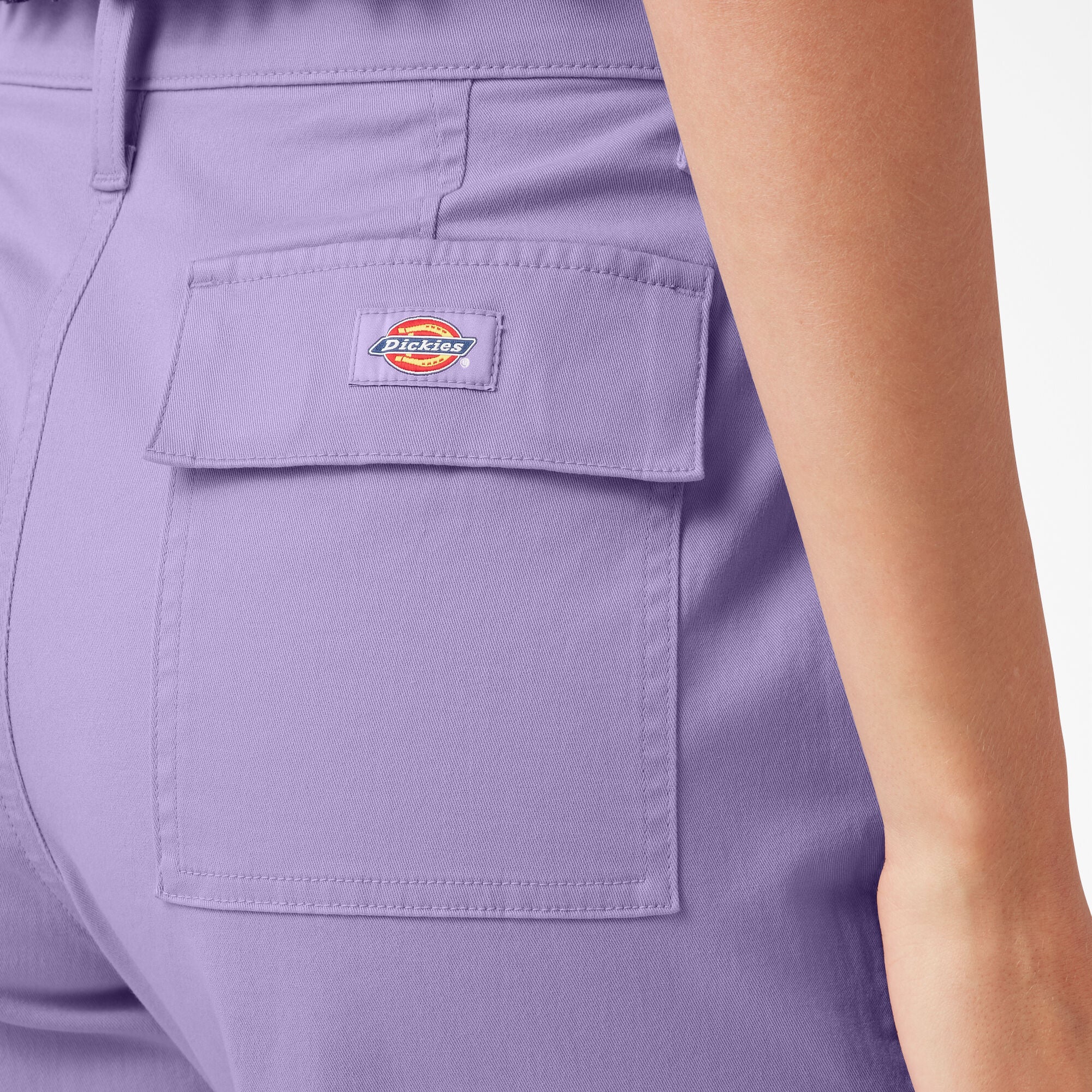Dickies Women's Cropped Cargo Pants - Purple Rose