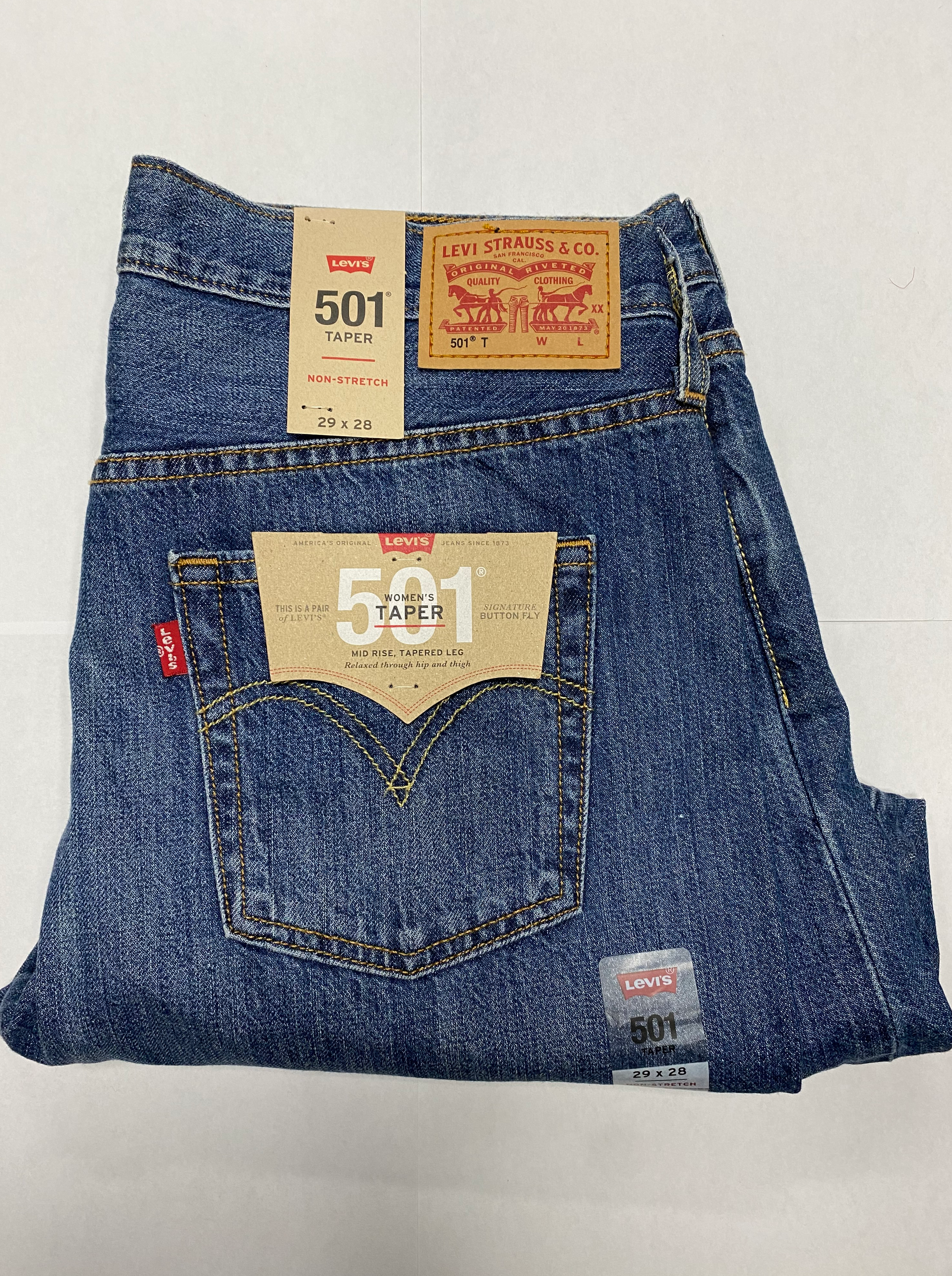 LEVIS 501® MID RISE TAPERED JEAN - The Blue Ox 916