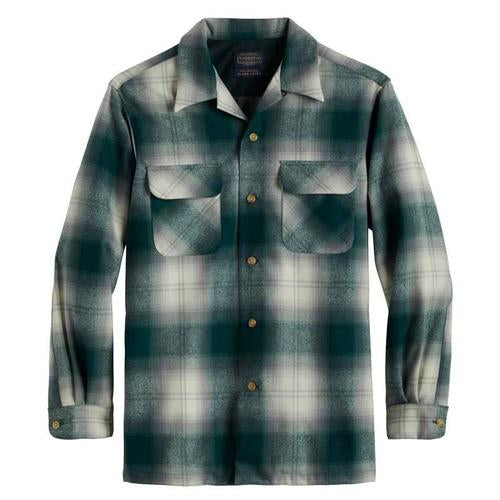 PENDLETON GREEN AND WHITE OMBRE BOARD SHIRT
